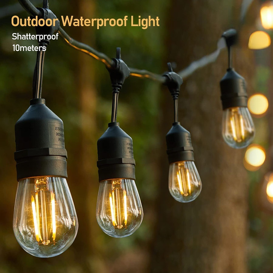 ไฟปิงปองโซลาร์ S14 - น้ำตกป้อง IP65, ไฟมังสวิรัติ LED สำหรับใช้ในห้องและกลางแจ้ง