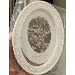 (1ชิ้น) กรอบรูป victoria photo stand oval ทรงวงรี เลือกสีน้ำตาลหรือขาว