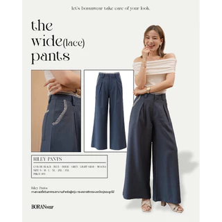 BORANwear – Riley Pants กางเกงแสล็ควินเทจทรงขาบานสำหรับผู้หญิง ทรงคลาสสิก ใส่สบาย ใส่ทำงาน เที่ยว
