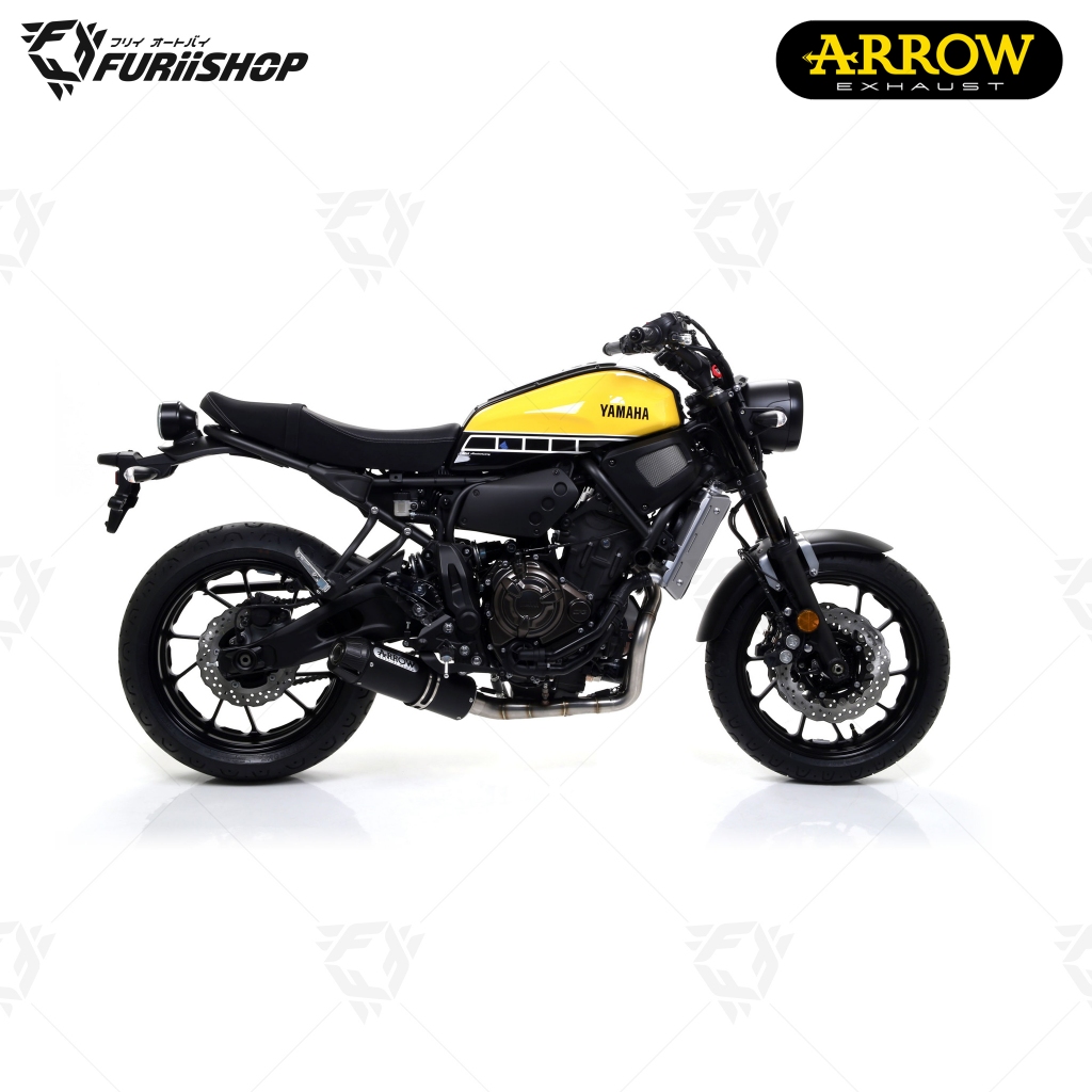 ท่อสูตร/ท่อแต่ง/ท่อไอเสีย Arrow Rebel Dark Carbon : for Yamaha XSR700 2017-2020/2021-2024