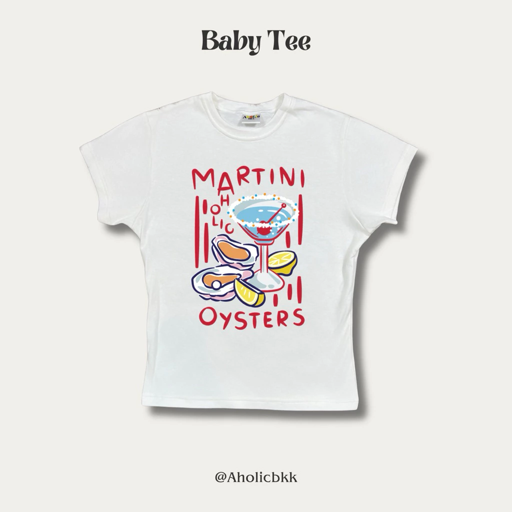 AHOLICBKK | เสื้อทรง BABY TEE OYSTER HOUR