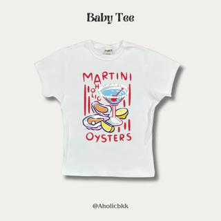 AHOLICBKK | เสื้อทรง BABY TEE OYSTER HOUR