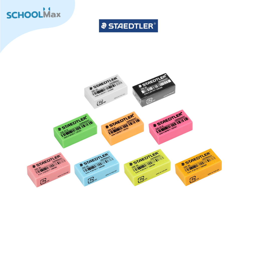 ยางลบ ขาว-ดำ สีนีออน สีพาสเทล ยี่ห้อ Staedtler / 1 ก้อน
