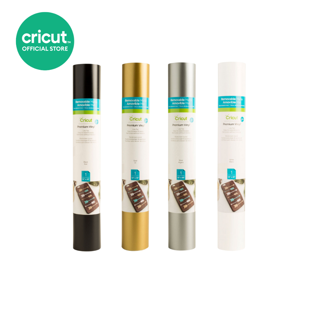 Cricut Premium Vinyl Removable ขนาด 12×48 นิ้ว สำหรับเครื่องตัดกระดาษรุ่น Explore3 และ Maker3