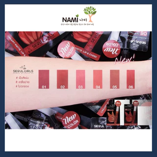 (6ซอง/กล่อง) นามิ เมคอัพโปรโซลเกิร์ล Nami Make Up Seoul Girls Creamy Matte Lip & Cheek ขนาด 2g.