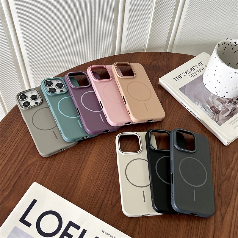 เคสโทรศัพท์ For iPhone 11 13 16 pro max 17 Case iPhone 14 15 pro max 12 13 pro max 13 Pro การจับคู่สีพีซี Magnetic