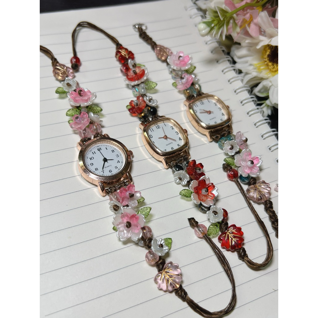 นาฬิกาเชือกเทียนdiy นาฬิกากำไลข้อมือเชือกเทียน