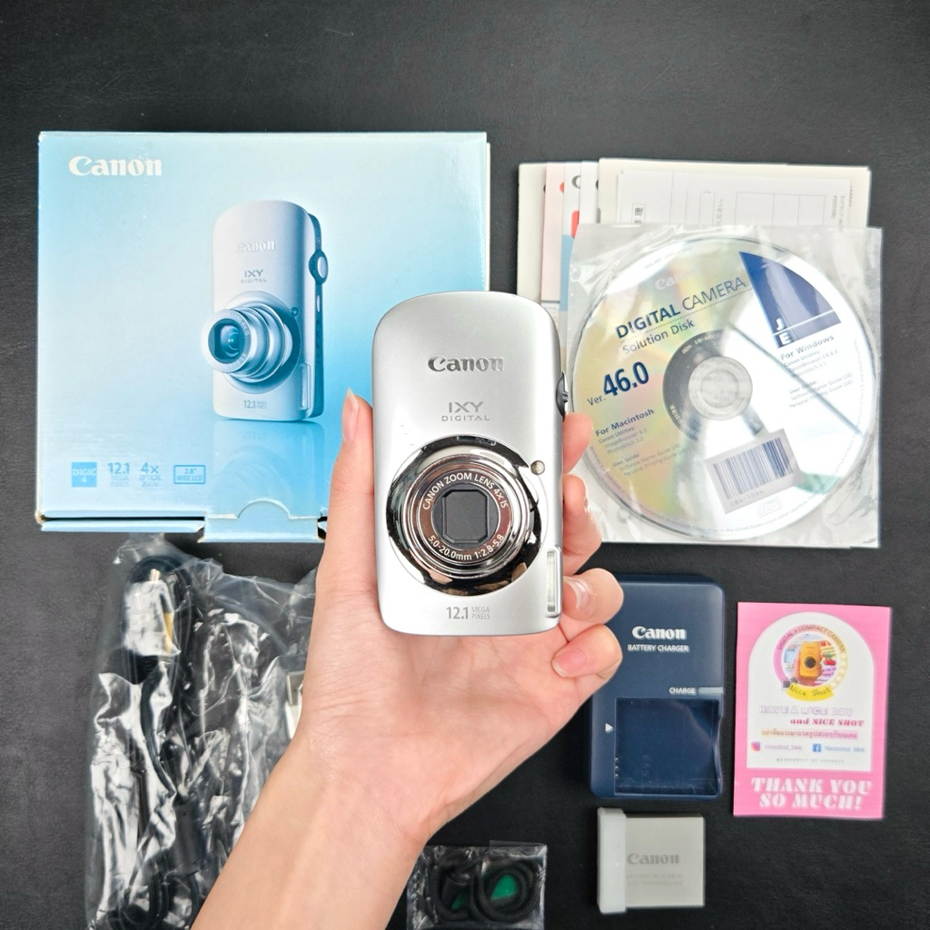 #พร้อมส่ง Canon ixy510is (สีเงิน) ทำงานเต็มระบบ สภาพ 99% สวยมาก
