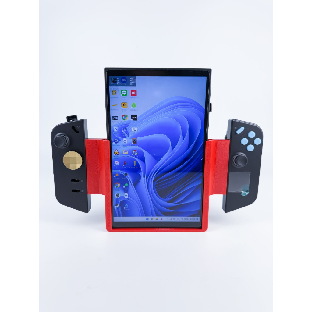 (NEW) Legion Go 1 ที่วางเครื่องแนวตั้ง V2 พร้อมที่เสียบจอย สำหรับเกมแนวตั้ง, emu, เขียนโค้ด Tate Mode 3D Print