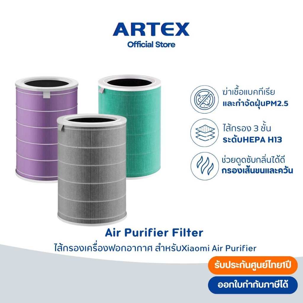 Xiaomi Air Purifier Filterไส้กรองเครื่องฟอกอากาศแท้ สำหรับรุ่น 2 / 2H / 2S / 3 / 3H / Pro ศูนย์ไทย