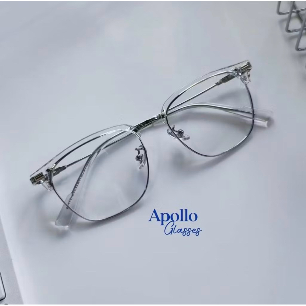 ส่งต่อแว่นตากรอบสีใส ไม่มีค่าสายตา ร้าน apollo.eyeglasses