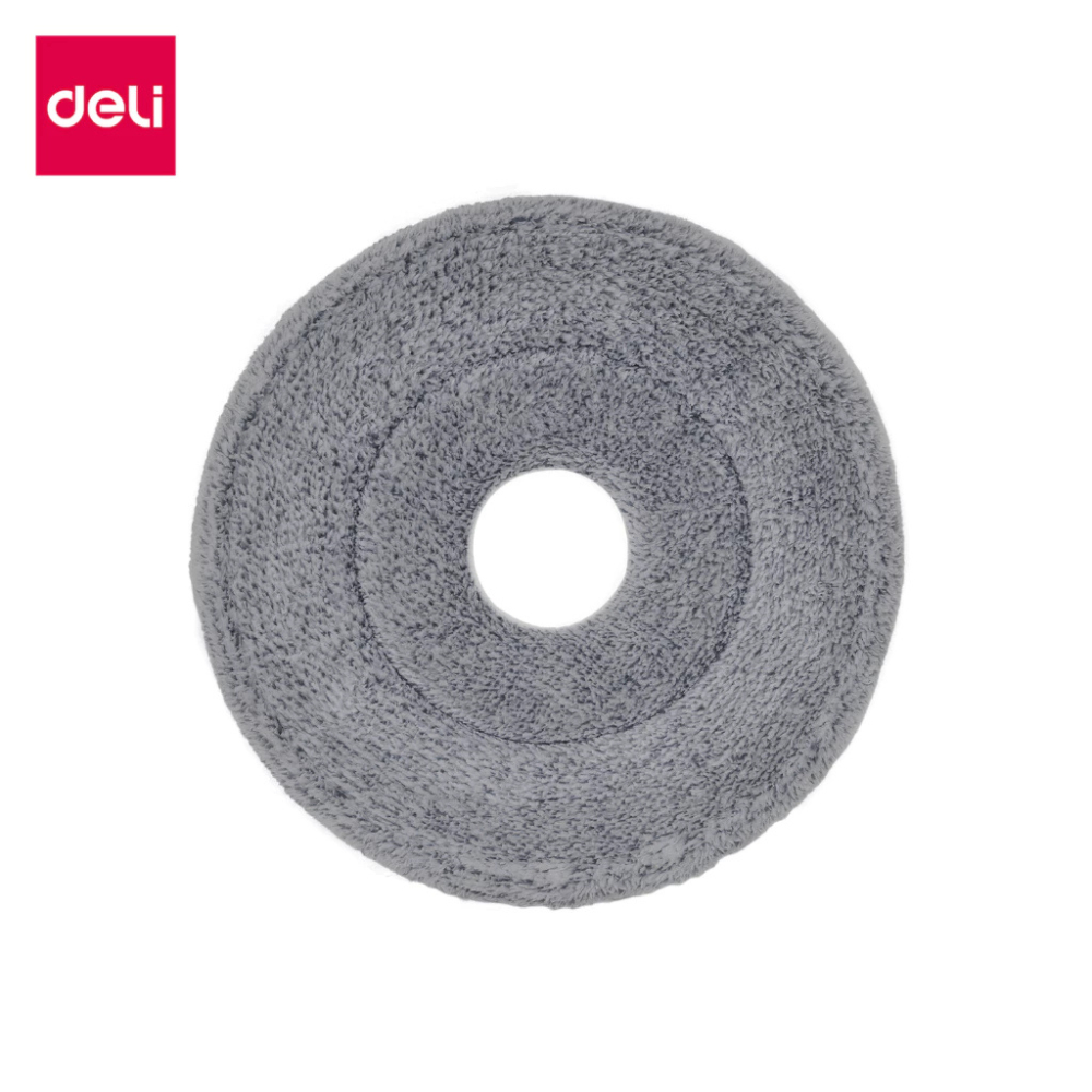 Deli  ผ้าม็อบถูพื้น เหมาะสำหรับไม้ถูพื้นแบบกลม ผ้าถูพื้น แบบหนา สำหรับไม้ม็อบถูพื้นแบบปั่นแยกน้ำ Mop