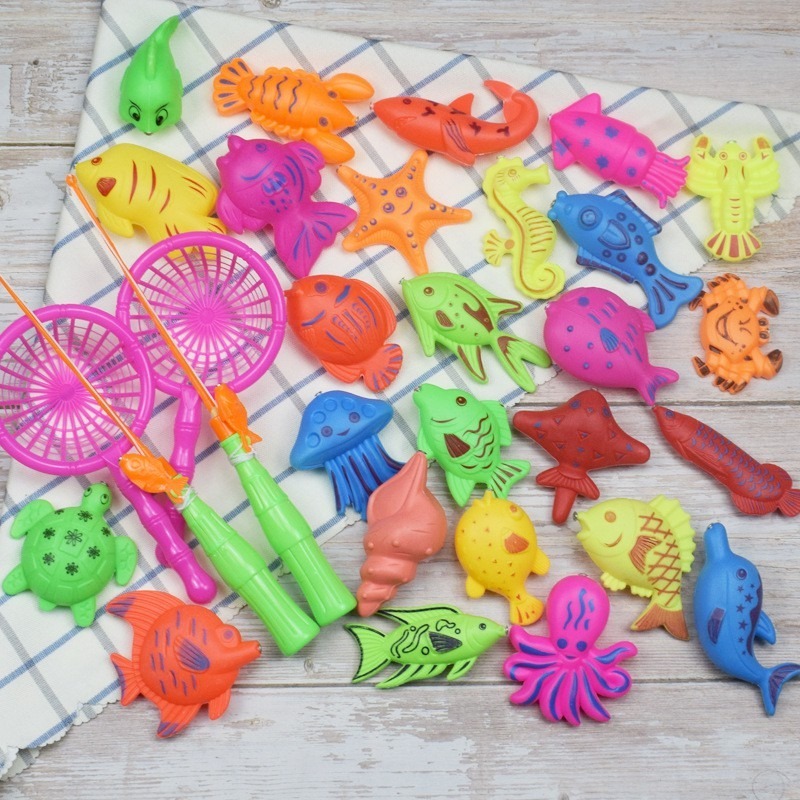พร้อมส่ง! ของเล่นตกปลาแม่เหล็ก เกมตกปลา Fishing Game Magnet สำหรับเด็ก เซ็ตครบชุด 16-50 ชิ้น แถมฟรี สูบลม (ของเล่นเป่าลม ราคา ถูกที่สุด ดีลบีเคเค แกลเลอรีภาพที่ 8