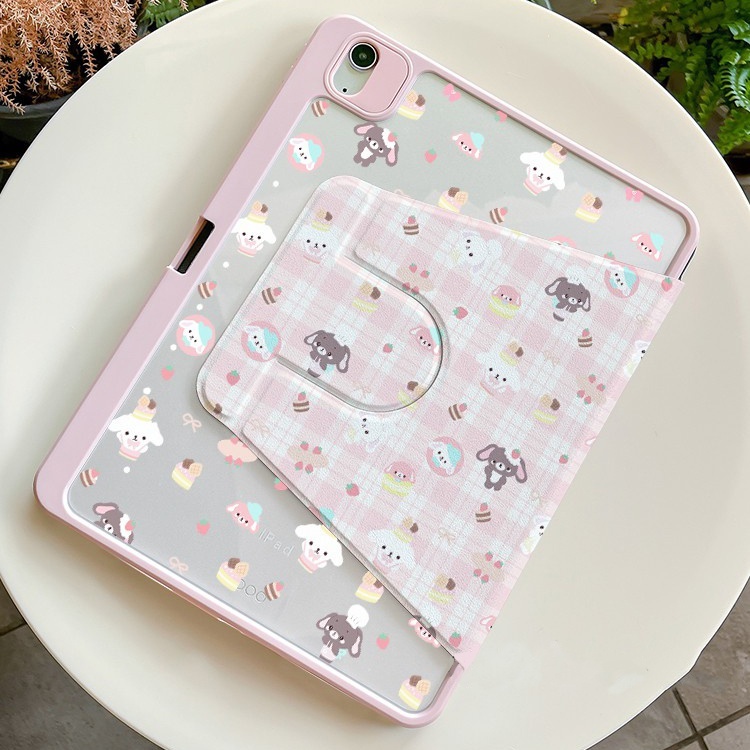 ✨พร้อมส่ง✨เคสiPadหมุน 360° กระต่าย Gen11/10 Air7/6 13 Gen9 Pro11 การ์ตูน เคสไอแพด Air5/4 Gen6 Mini7 - รูปที่ 3