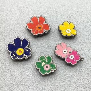 พร้อมส่งในไทย มี5สี ตัวติดรองเท้า จิบบิท ดอกมารีเมกโกะ งานเหล็ก Charm DIY