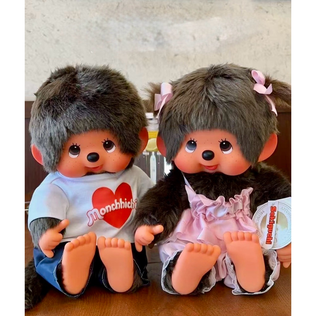 [พร้อมส่ง]🌟ใช้โค้ดลด🌟 Monchhichi Vintage Size L  ตุ๊กตาท่านั่ง พร้อมชุด ของแท้ป้ายครบค่ะ