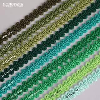 MOMOTARA No.188 (ชุดที่ 3) เทปทอ Knit ลายตวัด Chinese Knit ขนาด 0.9 CM ยาว 18 หลา เทป ริบบิ้น ริบบิ้นผ้า วัสดุตกแต่ง