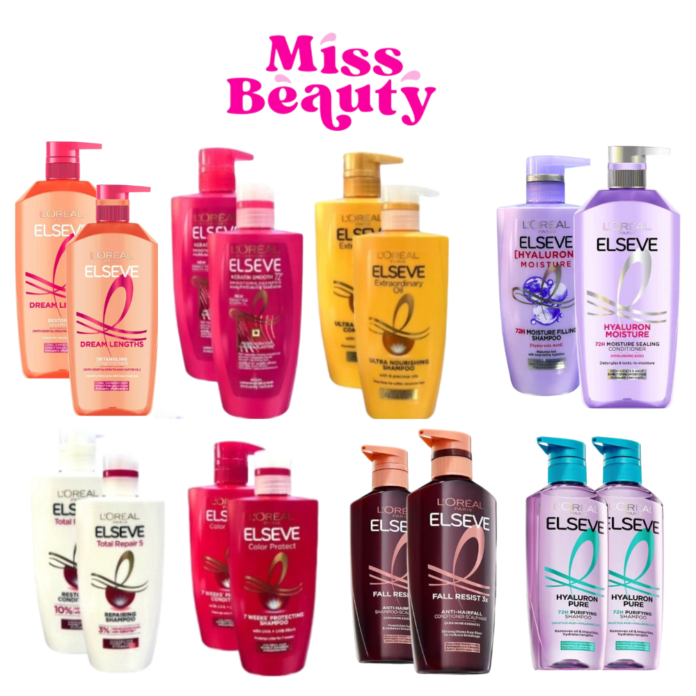 (1ขวด) Loreal Paris Elseve Shampoo / Conditioner 375/400/410 ML ลอรีอัล ปารีส เอลแซฟ แชมพู / ครีมนวด