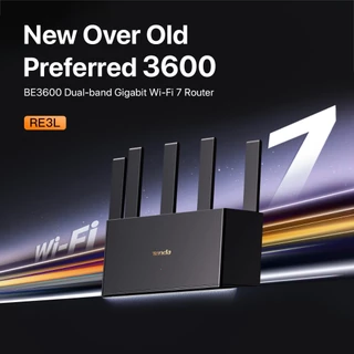 Tenda RE3L Wi-Fi 7 เราเตอร์ BE3600 Smart Router 2.4/5Ghz Wireless Easy Setup (ไม่รองรับการใส่ซิม)