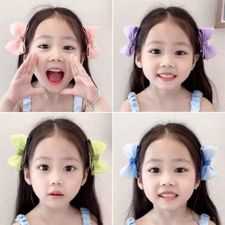 กิ๊บโบว์น่ารัก 2ชิ้น 🇹🇭ส่งจากไทย กิ๊บโบว์เด็ก กิ๊บโบว์สีชมพู ฟ้า เขียว กิ๊บเด็ก ครีม โบว์เจลลี่