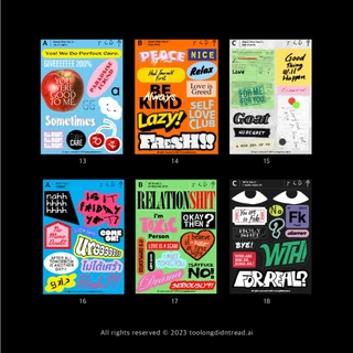 (ราคาส่ง) คละแบบ จุใจ Sticker Water Proof (A6)