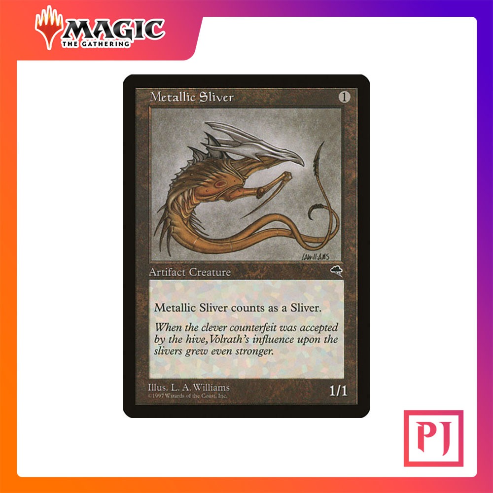 [MTG] Metallic Sliver [TMP] [ARTIFACT] [COMMON] [NORMAL] [ENG] (การ์ดเมจิค / Magic the Gathering)