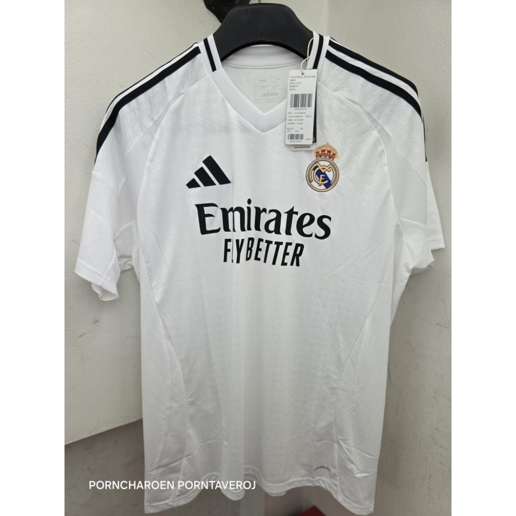 adidas Real Madrid Home Jersey 24/25 รหัสIU5011 เกรดแฟนบอล ใหม่แท้100% ป้ายSHOPไทย ราคาป้าย2,900บาท
