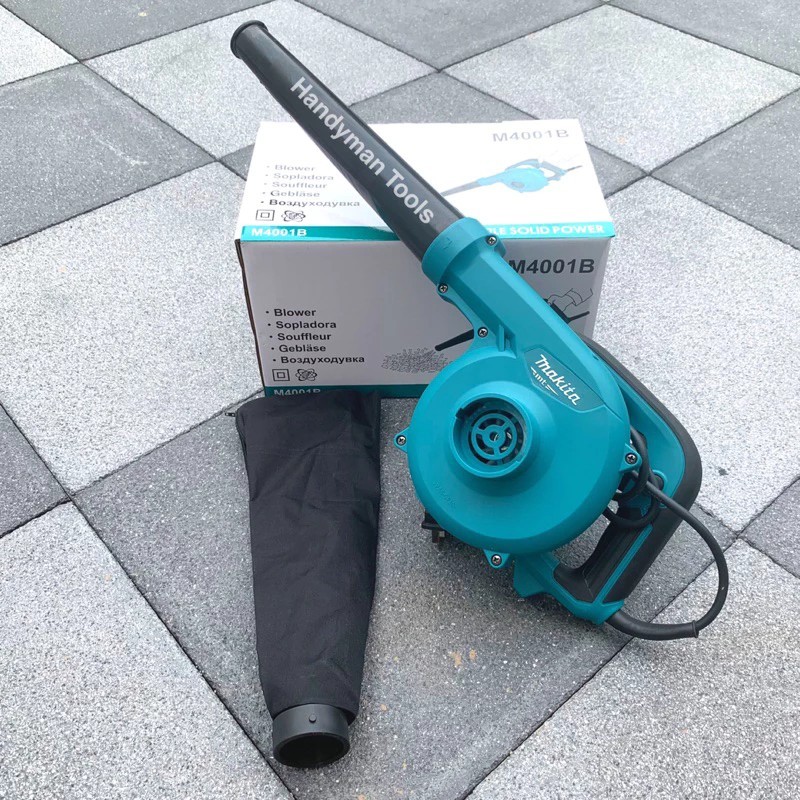 Makita blower เครื่องเป่าลม รุ่น M4001 เป่าลม-ดูดฝุ่น กำลังไฟ 600W ปรับระดับแรงลมได้ รุ่นงานหนัก!!!
