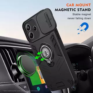 เคสขาตั้ง แม่เหล็กส ไลด์กล้อง ใช้สำหรับ Oppo A6S A6C A6T A6 A6X A6Pro A5I A5Pro A5X A3 A3X Reno11F กันกระแทก