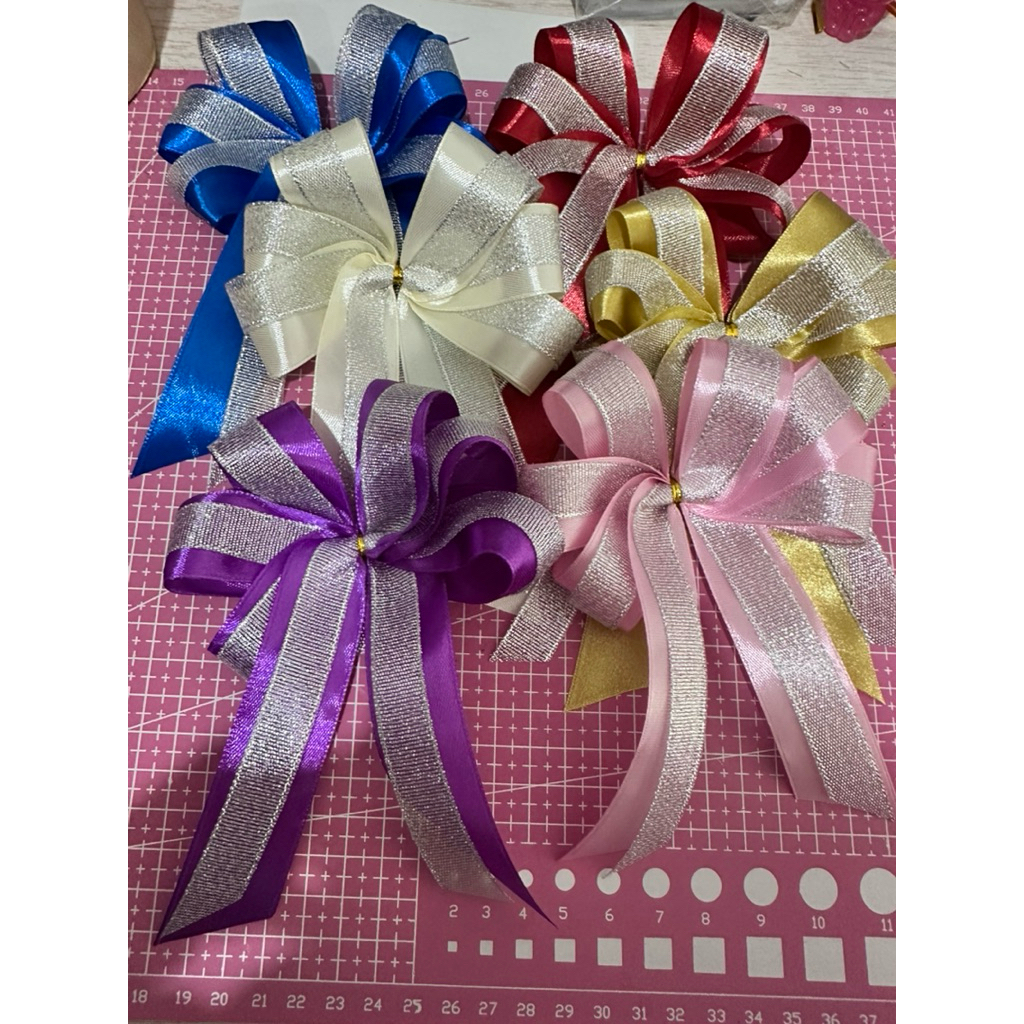 โบว์ติดของขวัญ โบว์ติดกระเช้า ติดช่อดอก