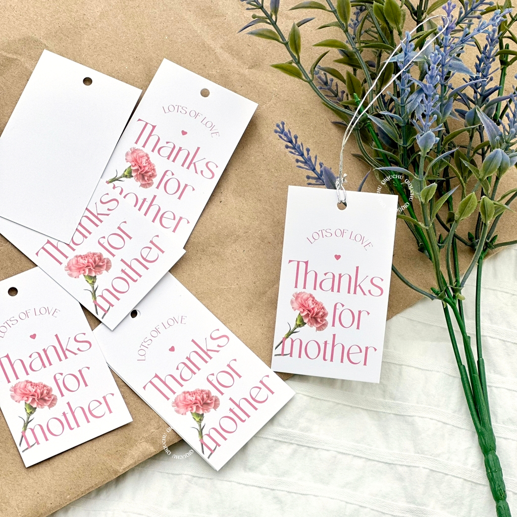 [พร้อมส่ง🇹🇭] การ์ดวันแม่ "Thanks for mother" (แพค 25แผ่น | 50แผ่น)