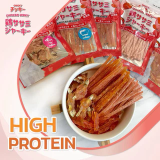 Chicky Chicken Jerky ขนมแมว โปรตีนสูง ไม่แต่งสี แต่งกลิ่น ขนาด 30-45 กรัม