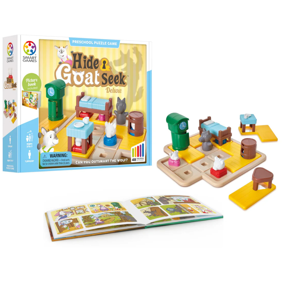 SMART GAMES, The Wolf & The Seven Goats ของเล่นฝึกสมอง เสริมเชาว์ สำหรับเด็ก 3 ปี+  ลิขสิทธิ์แท้ - รูปที่ 2