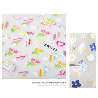 สติกเกอร์ติดเล็บ ไม่ต้องอบ ตกแต่งเล็บ DIY เหมาะกับเล็บทุกขนาด ปลอดภัยต่อเล็บและผิวหนัง