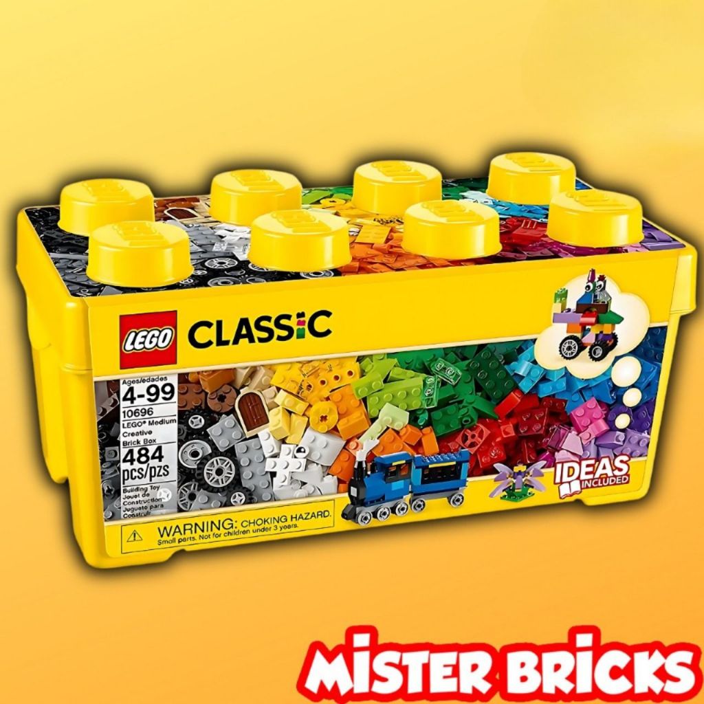 LEGO® Classic 10696 Medium Creative Brick Box ชุดอิฐสร้างสรรค์หลากสีสำหรับเด็กและผู้ใหญ่