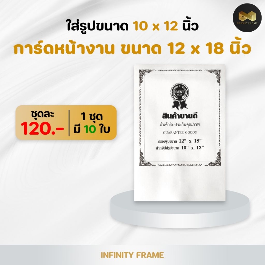 การ์ดใส่รูปหน้างาน ขนาด 12 x 18 นิ้ว (1 ชุด มี 10 ใบ)