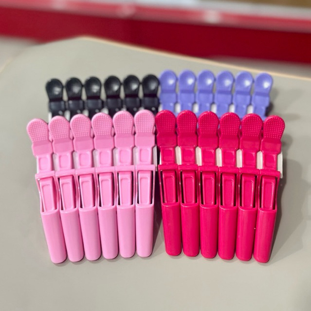 กิ๊บหนีบผมปากจระเข้ สีคลาสสิค พาสเทล แพ็ค 6 ชิ้น  หนีบแน่น ไม่ลื่น ไม่หักง่าย