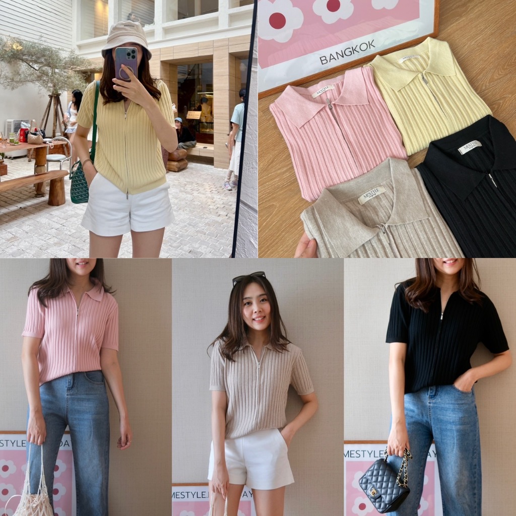 Rolling knit top ใส่แล้วหุ่นดูเพรียวขึ้นทันที รุ่นนี้ลูกค้าซื้อซ้ำเยอะมาก