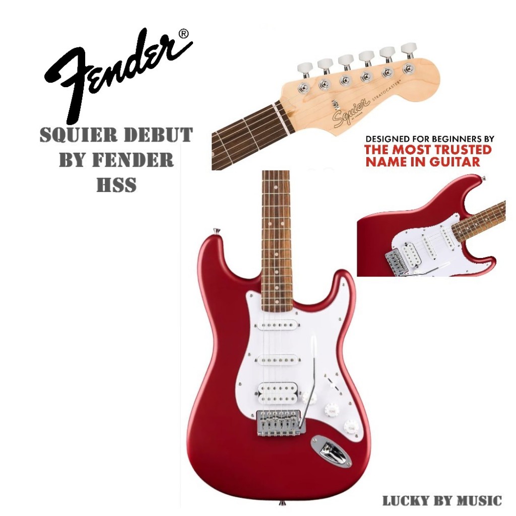 [โค้ดลด1000-📸] Squier by Fender กีตาร์ไฟฟ้า Debut Stratocaster 21 เฟรต ทรง Strat HSS / SSS เลือกรุ่นได้ - ประกันศูนย์