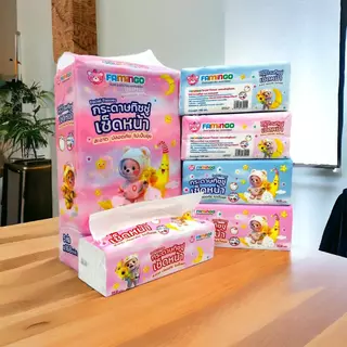 ส่งฟรี Hot ทิชชู่หมีน้อยน่ารัก15ห่อ 3หิ้ว (1หิ้ว 5 ห่อ) กระดาษทิชชู่แบบยาว ห่อใหญ่แน่นๆ หนา2ชั้น( 1ห่อ/168แผ่น)