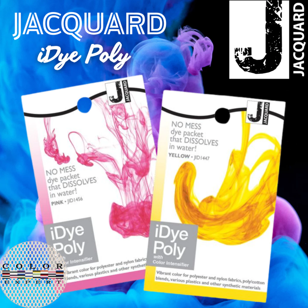 🇺🇸สีย้อมผ้าเส้นใยสังเคราะห์พรีเมี่ยมสูตรเข้มข้น ย้อมเสื้อได้5-8ตัว Jacquard iDye Poly Made in USA