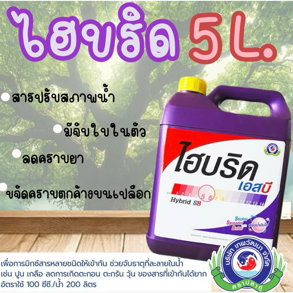 ไฮบริด เอสบี ขนาด 5ลิตร สารปรับสภาพน้ำ เทพวัฒนา