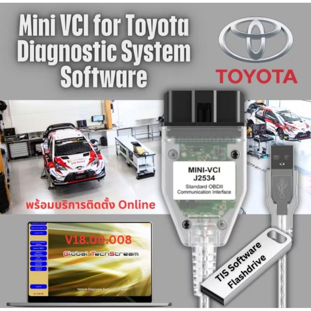 สายเชื่อมต่อobd2พร้อมโปรแกรม