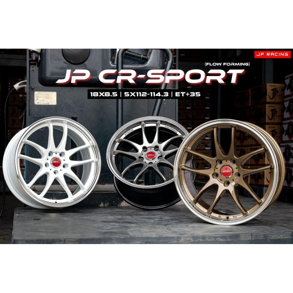 ล้อCR-SPORT ขอบ18x8.5 ET+35 (PCD 5รู/112-114.3) (งานJP ประกัน 1 ปี)สวย⭐