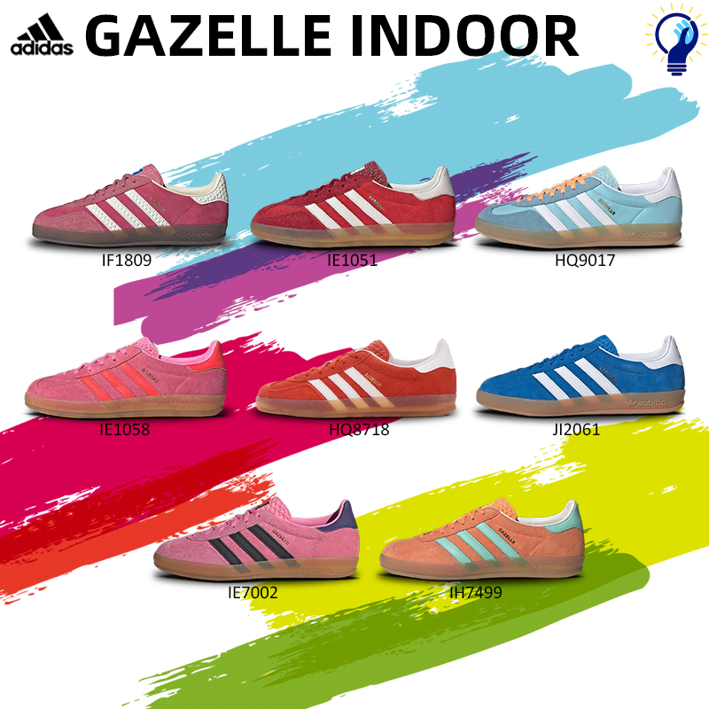 【🚛พร้อมส่ง ของแท้ 100%】adidas originals Gazelle Indoor (IF1809/IE7002/HQ8718/IE1051) รรองเท้าลำลองแฟ