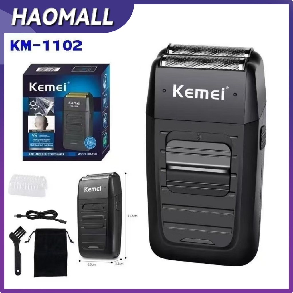 เครื่องโกนหนวดไฟฟ้า Kemei KM-1102/6630