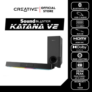 CREATIVE SPEAKER Sound Blaster Katana V.2 Bluetooth 5.0 Soun…