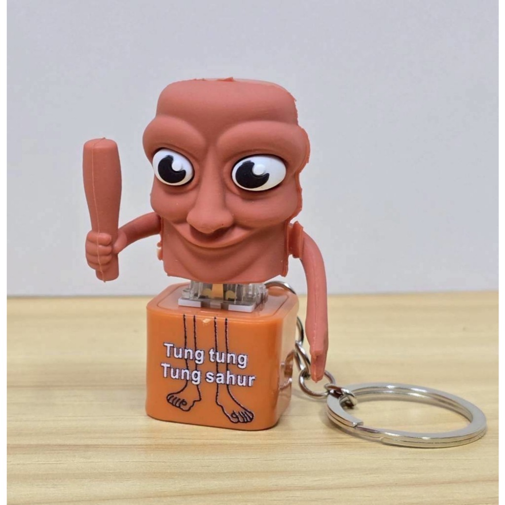 พวงกุญแจ Tung Tung มีเสียง มีไฟ ร้องเพลง