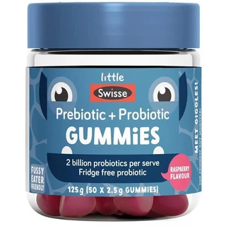 Little Swisse Pre + Probiotic Gummies 50 Pack กัมมี่พรีไบโอติกและโปรไบโอติก รสราสเบอร์รี่