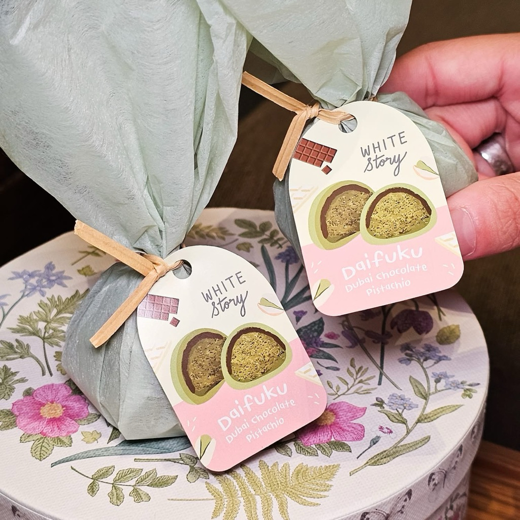 [ส่งด่วน] White Story Daifuku Dubai Chocolate Pistachio ไดฟูกุดูไบ ไดฟูกุมันม่วง ไดฟูกุชาเขียว ไวท์ส